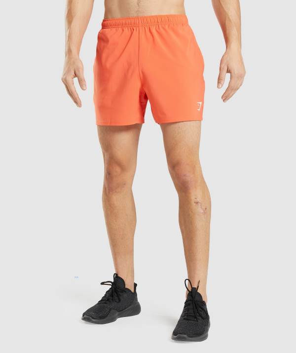 Panske Šortky Gymshark Arrival 5" Oranžové | KN9435078